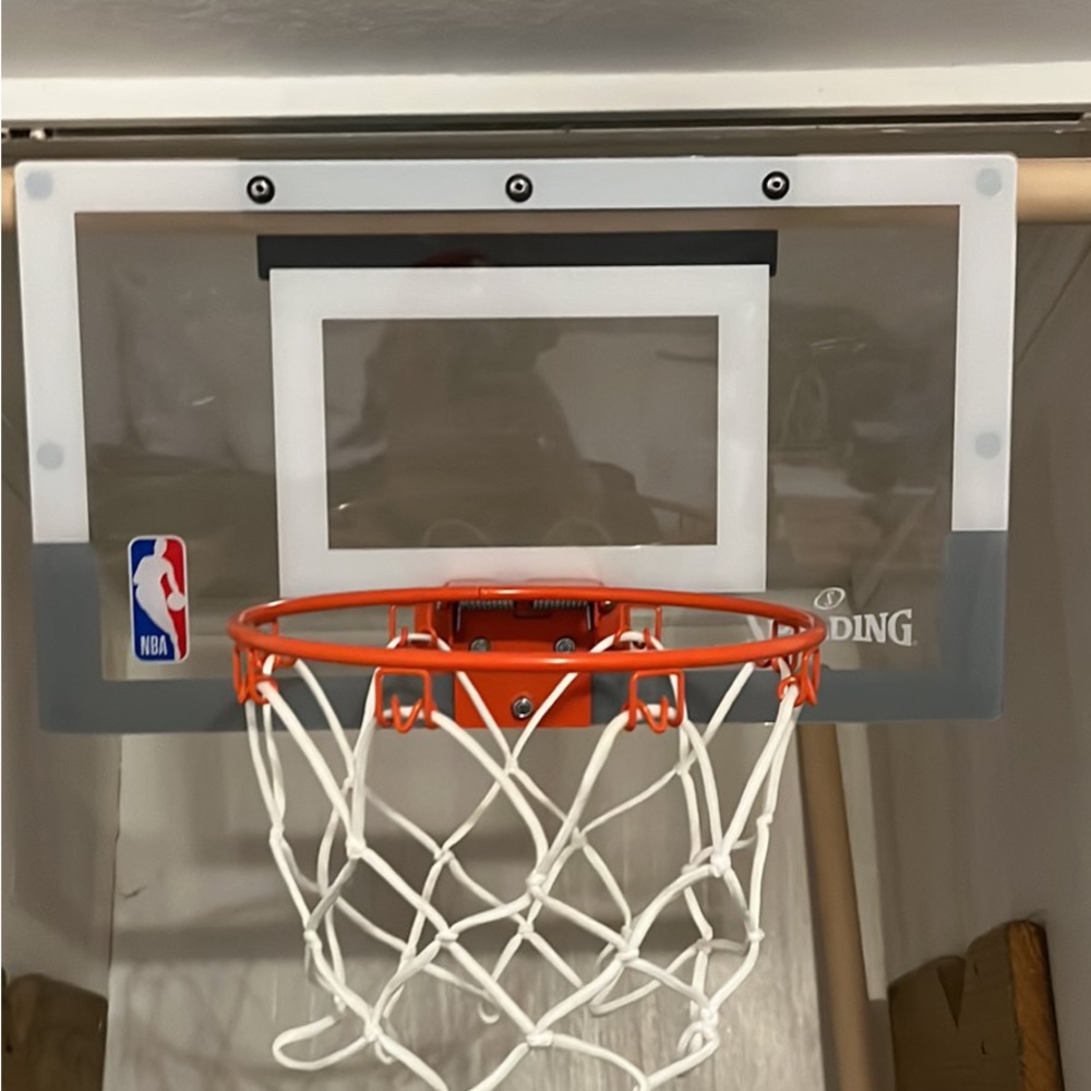 Spalding closet door hanging basketball net
